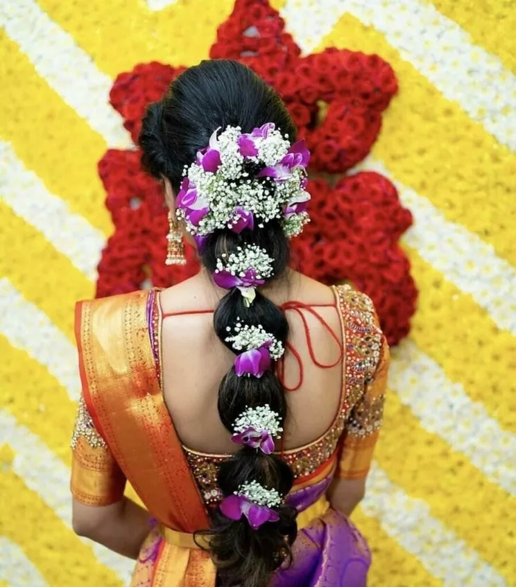South Indian Bridal Hair Bun with Jasmine Flowers - Get Easy Art and Craft  Ideas